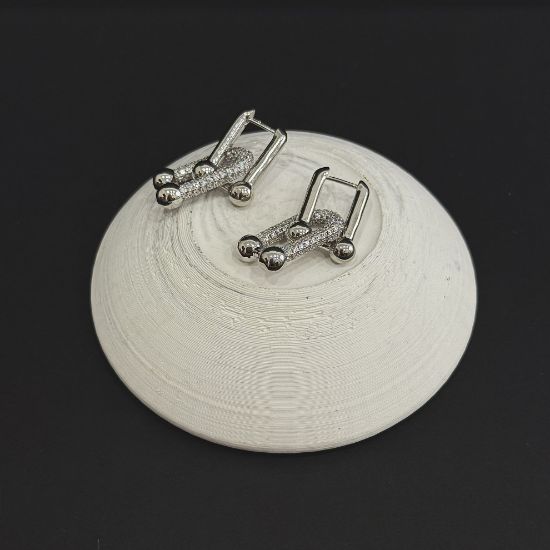 Tiff Taşlı Silver Küpe resmi