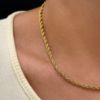 Çelik Burgu Zincir 45 cm Gold Kolye resmi