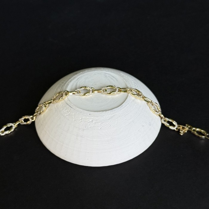 Oval Halkalı Taşlı Bilezik Xuping  resmi