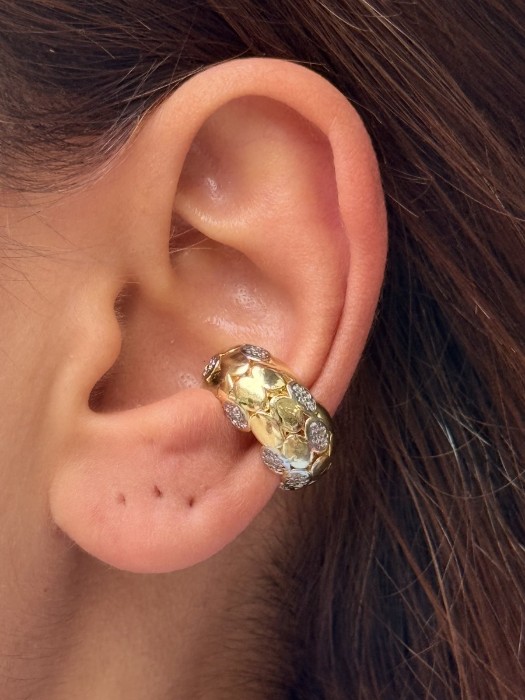 Çok Yönlü Şıklık: Gold & Gümüş Küpe Küçük Boy resmi