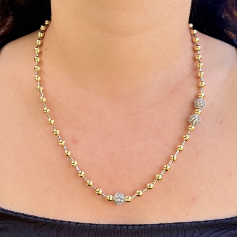 Işıltılı Top Detaylı Kolye  resmi