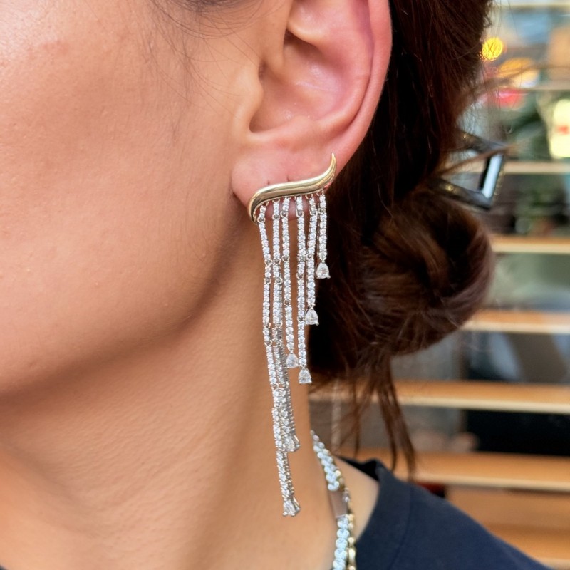 Işıltılı Şelale Küpe resmi