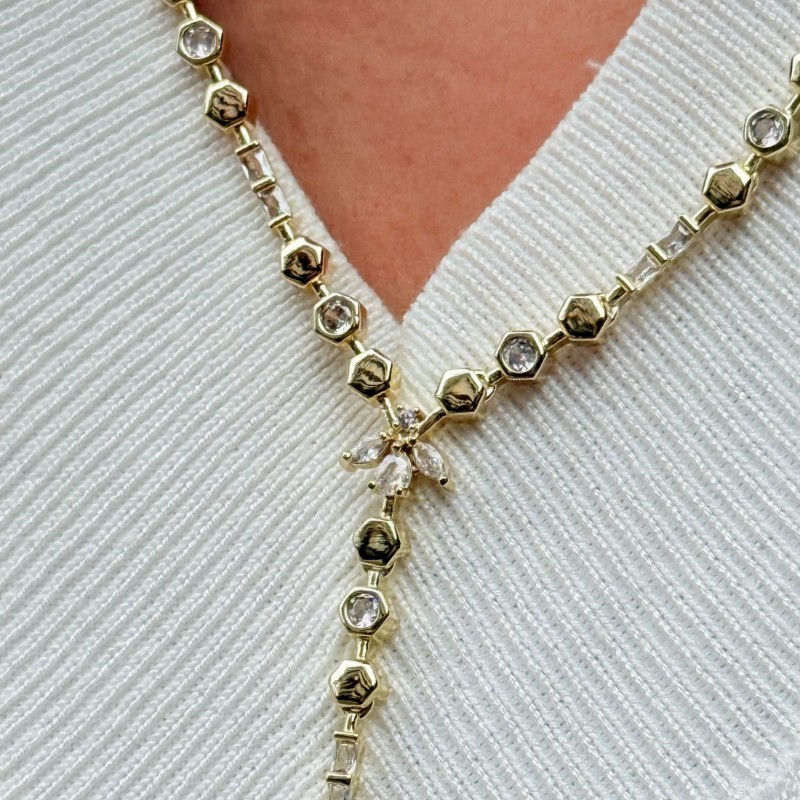 Arı Detaylı Taşlı Kolye resmi