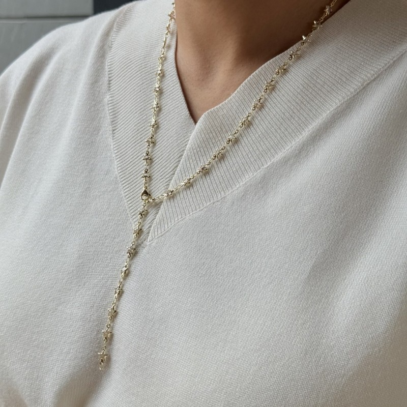 Yıldız Taşlı Zincir Kolye resmi