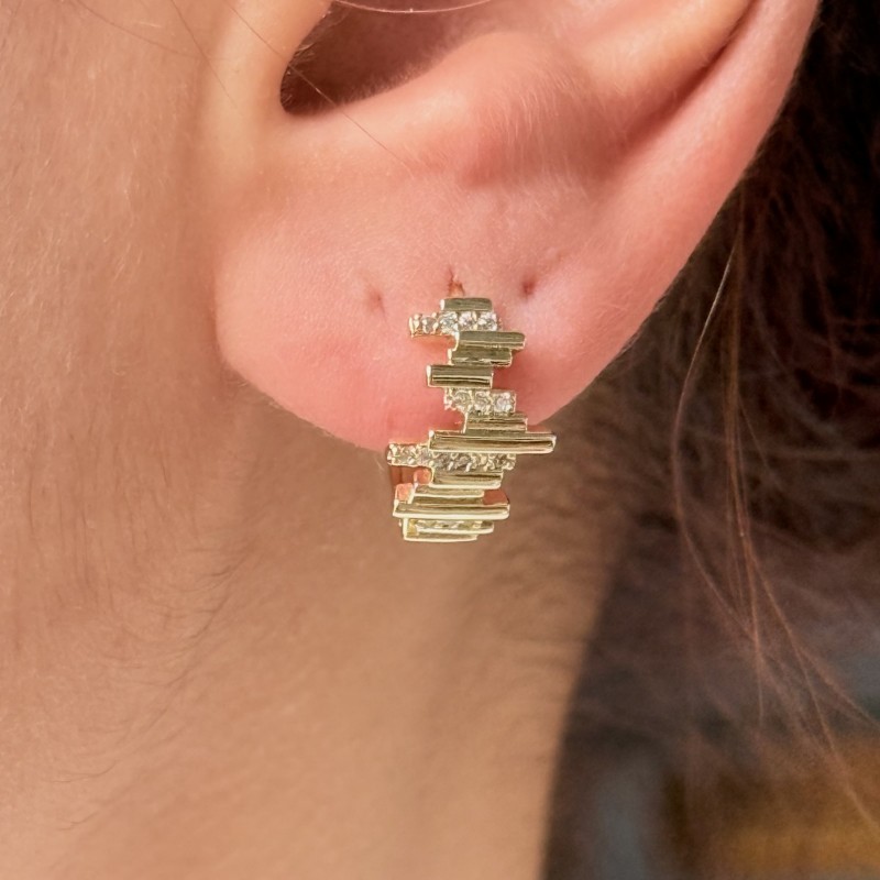 Katmanlı Işıltılı Küpe resmi