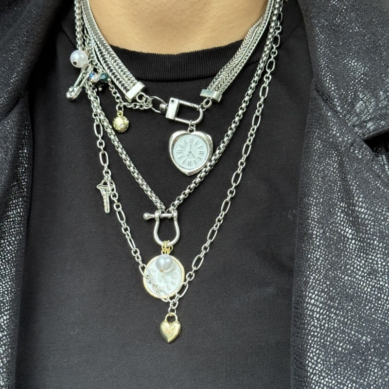 Karışık Zincirli Kolye Seti resmi