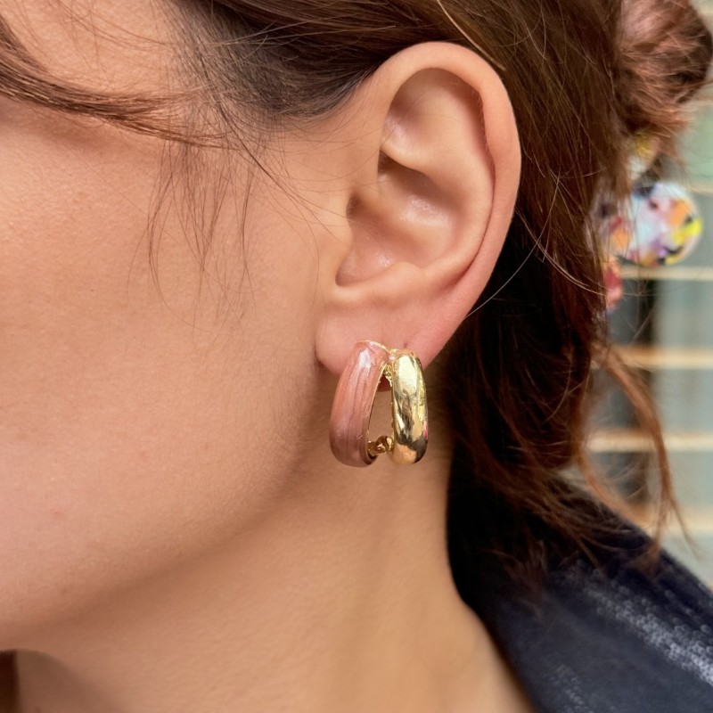 🌸 Nude Halkalı Küpe resmi