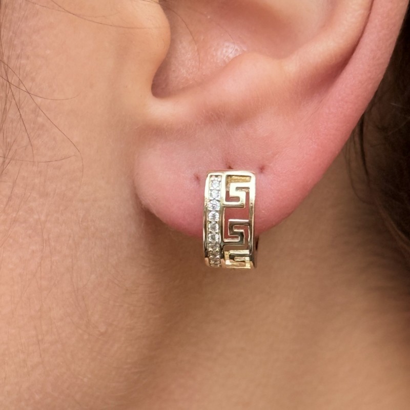 Geometrik Desenli Küpe resmi