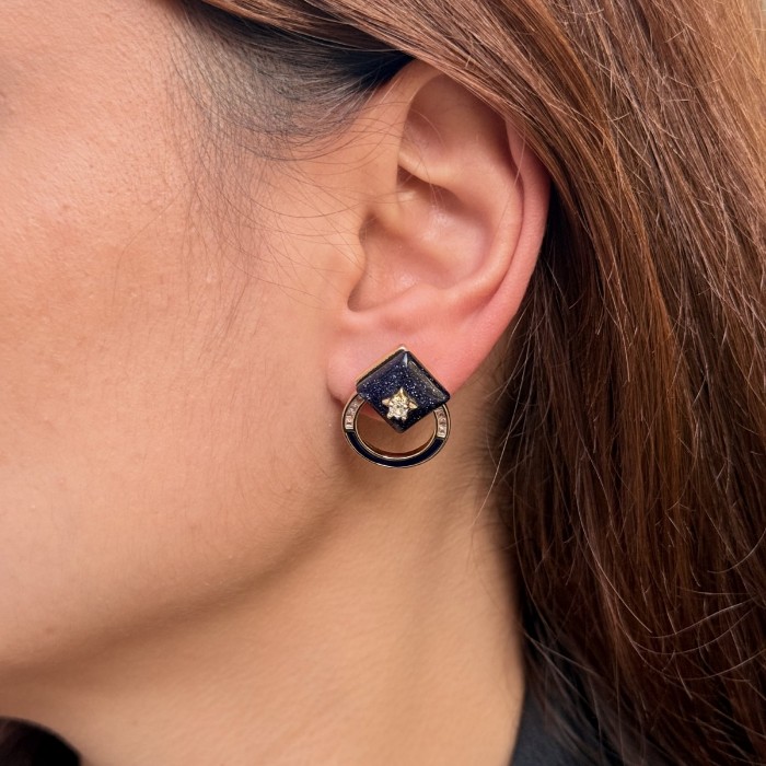 Aurelia Dual-Tone Pavé Hoop resmi