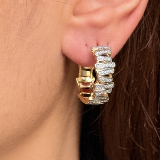 ZigZag Pavé Hoops resmi