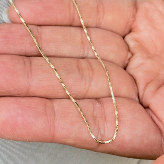 Balıksırtı İnce Zincir Kolye resmi