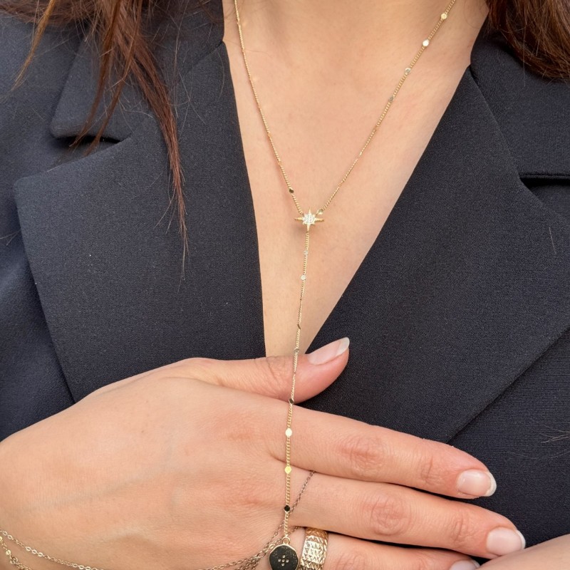 Starglow Disc Lariat – Gold resmi