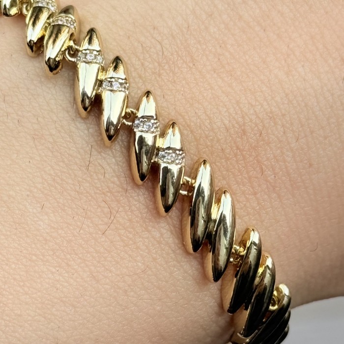 Bold Marquise Segment Bileklik resmi