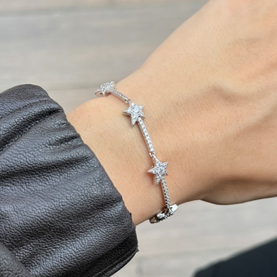 Stellar Yıldız Taşlı Bileklik (Silver) resmi