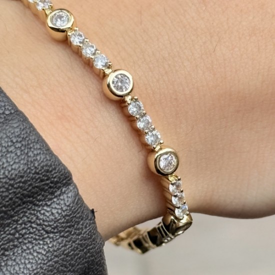 Classic Bezel Taşlı Bileklik resmi