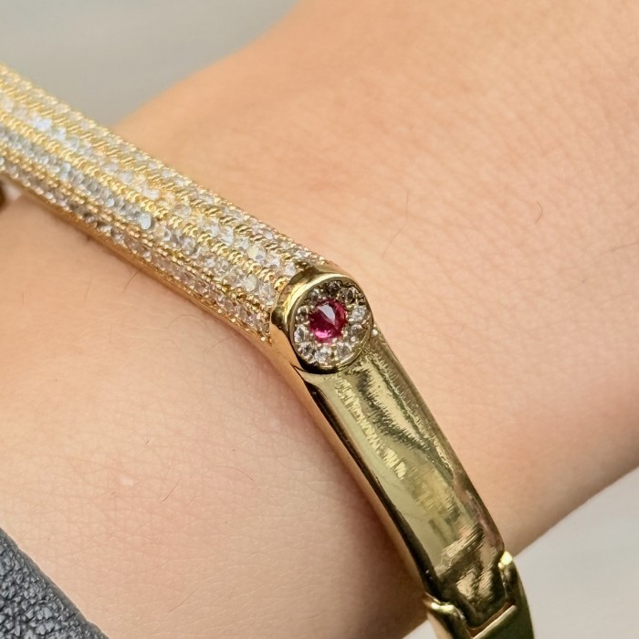 Luxe Bar Manşet Bileklik (Altın Ton) resmi