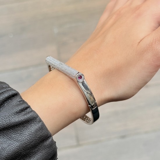 Luxe Bar Manşet Bileklik (Gümüş Ton) resmi