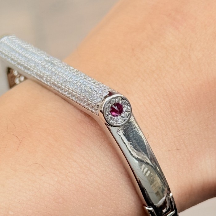 Luxe Bar Manşet Bileklik (Gümüş Ton) resmi