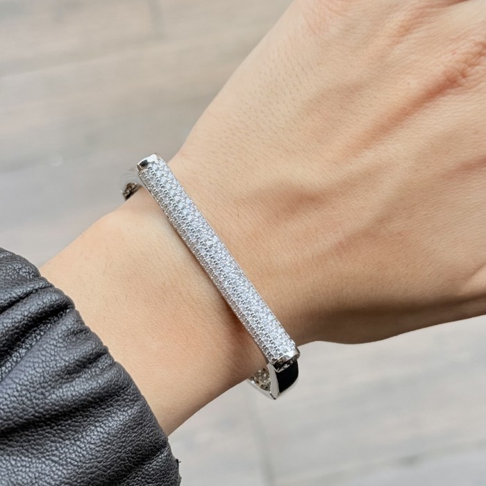 Luxe Bar Manşet Bileklik (Gümüş Ton) resmi