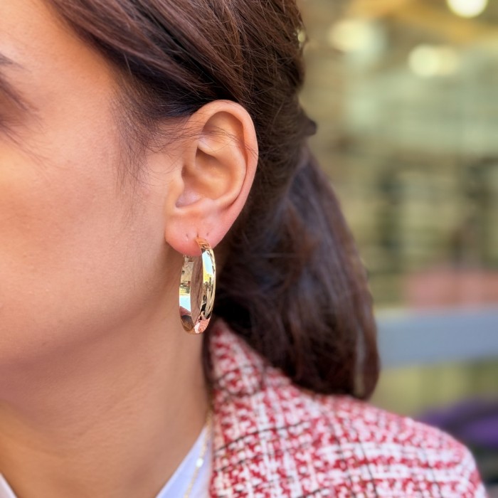 Işıltılı Halka Küpe resmi