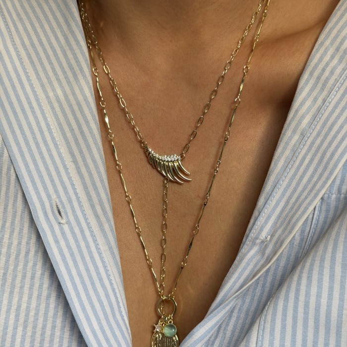 Madalyon Charm Kolye  resmi